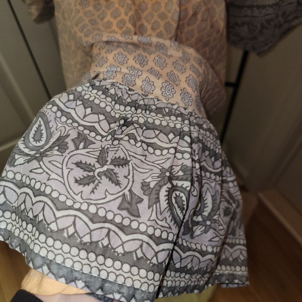 Cleobella Peach and Black Boho Tunic Dress - Picture 6 of 8
